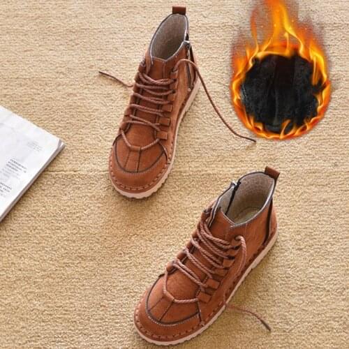 2021 Autumn Winter Shoes Women Winter Shoes Warm Plush Cold Winter Women Snow Boots Female Cotton Shoes Thick Sole A3941