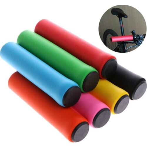 1 Pair Bicycle Handlebar Tape Pieces Handle Bike Scooter Grips Silicone Mtb Foam Cuffs Bmx Accessories Cycling Sports New