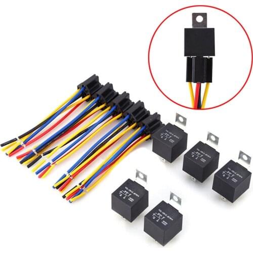 1PCS 12V 30/40 A 5 Pin 5P Automotive Harness New Arrival High-quality Car Auto Relay Socket 5 Wire