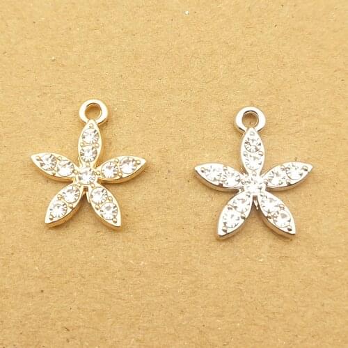 10pcs 15x17mm crystal star charm for jewelry making cute earring pendant bracelet necklace charms diy design charms