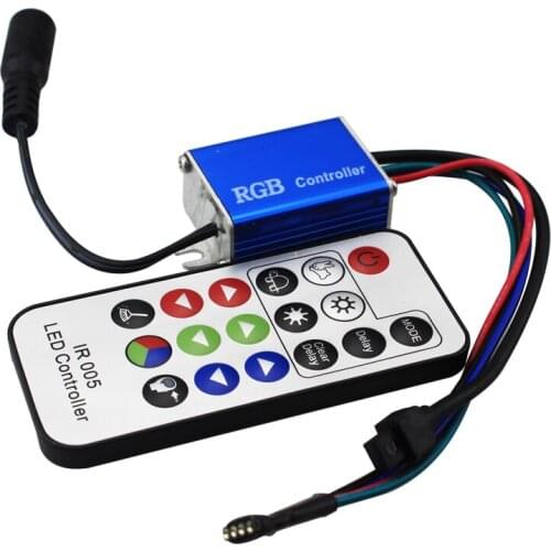 20pcs/pack waterproof 12V 24V 12A RGB led IR remote controller Plastic+Aluminum for 5050 / 3528 /5630 led strip