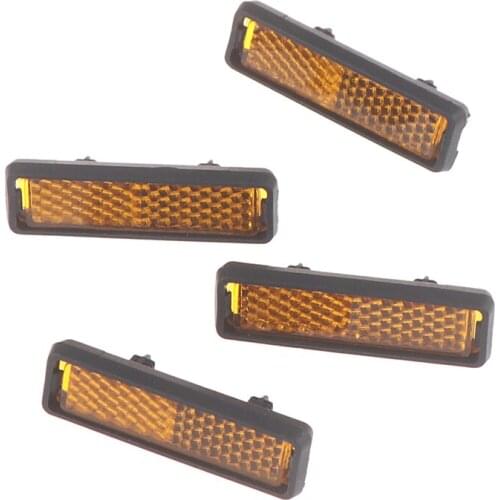 4pcs 5.4x1.5cm Plastic Bicycle Pedal Reflector Safety Night Cycling Reflective Durable Pedal lights