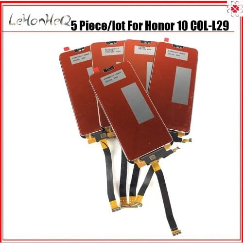 5 Piece/lot 100% Original with Fingerprint 5.84'' LCD For Huawei Honor 10 LCD Display Touch Screen Digitizer Assembly COL-L29