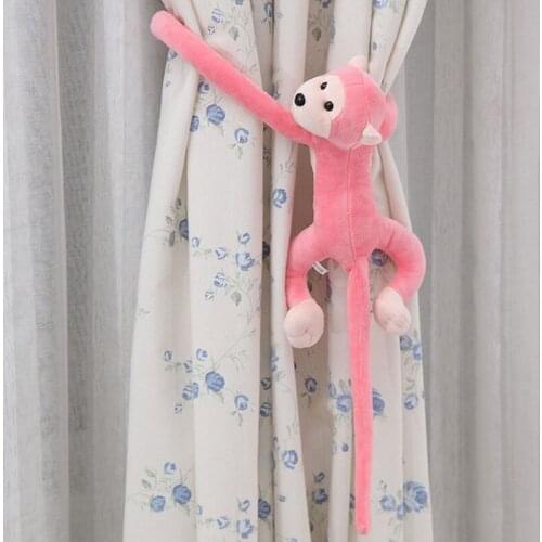 60cm Kawaii Long Arm Tail Monkey Stuffed Doll Plush Curtains Baby Sleeping Appease Animal Toys Car Decoration Valentines Day Gi