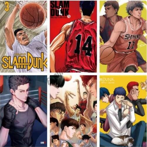 Diamond Painting Slam Dunk Anime Rukawa Maple Sakuragi Flower Road Full Square Embroidery Cross Stitch Kits Mosaic Home Decor