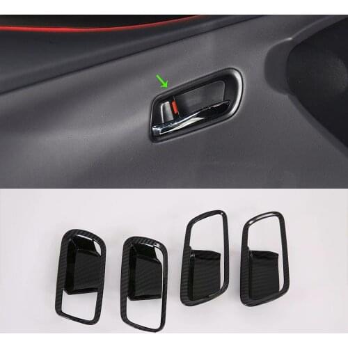 Car Accessories New Hot Item Interior Decorative ABS Black Inner Handle Cover For Toyota Prius 2019