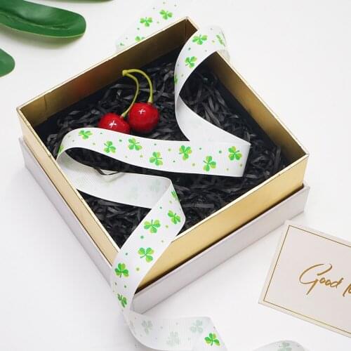 Free shipping 50 yard 7/8 22 mm swirl gold foil printed grosgrain ribbon I6402224