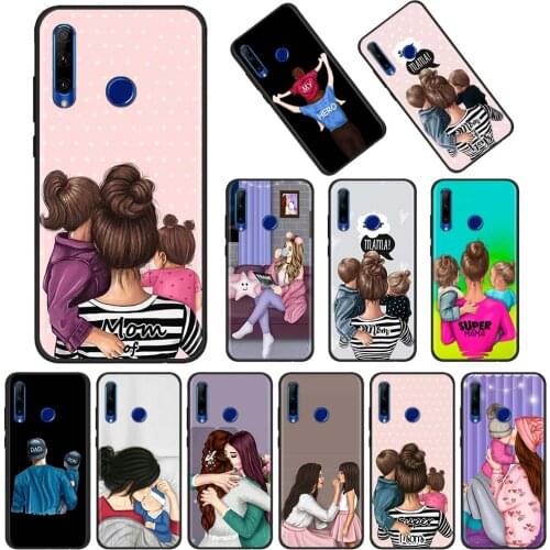 Phone Case For Huawei Honor 30 20 10 Pro Lite Youth Plus 30i 20e 20s Silicon Cover Soft Capa Black Shell Super Dad Mom