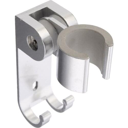 Shower Base Aluminum Alloy Bathroom Wall Mounted Shower Holder With Hooks Showerhead Bracket Holder Bathroom Accessories
