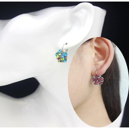Two styles of optional earrings crystal stone irregular mosaic shape five-pointed star earrings female fashion design