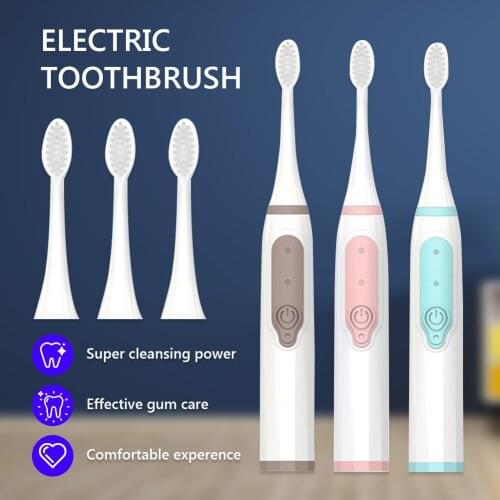 Electric Sonic Toothbrush Remove Battery Tooth Brush Waterproof Operated Precision Clean No Rechargeable Teeth Brush Tooth Heads