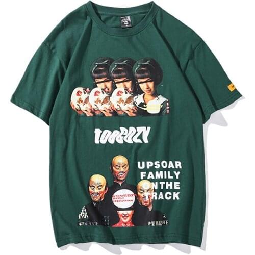 Japanese Street Hip-hop Couple Short Sleeve Harajuku BF Hong Kong Original Popular Logo T-shirt Men And Women Loose Half Sleeve