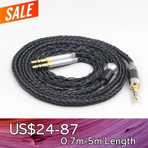 LN007423 16 Core 7N OCC Black Earphone Cable For Hifiman Sundara Ananda HE1000se HE6se he400i he400se Arya He-35x Headphone