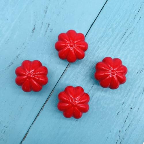 8pc Chinese Red Ceramic Door Knob Kids Room Wardrobe Chest Of Drawers Dresser Pull Handle Ceramic Pumpkin Knobs 1 pcs