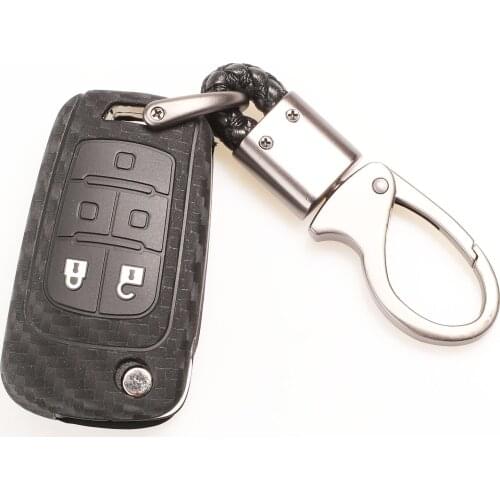 Kutery 10PCS Carbon Silicone Remote Car Key Case Cover For Chevrolet Buick Cruze Aveo Trax Opel Astra Corsa Meriva Zafira