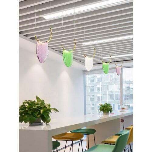 Nordic Restaurant Chandeliers Glass Lamp LED Chandelier Lighting For Living Room Bedroom Corridor Illumination Light Fixture