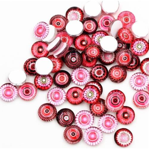 Fashion 8/10/12/14/16/18/20/25mm Mix Handmade Photo Glass Cabochons Fit 8-25mm Cameo Cabochon Base For Bracelet Ear Studs