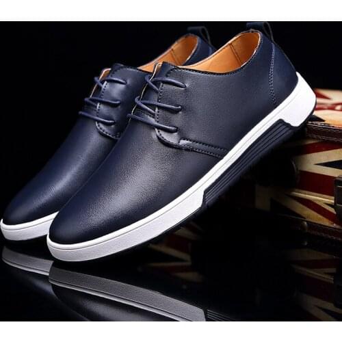 Mens Casual Shoes Leather Summer Mesh Breathable Holes Flat Lace Up Shoes New Mens Business Suit Plus Size Shoes