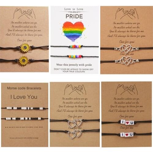 New Charm Paired Bracelet For Friendship Couples 2pcs/set Volcanic stone bracelet Bead Bangles Women Man Lucky Wish Jewelry