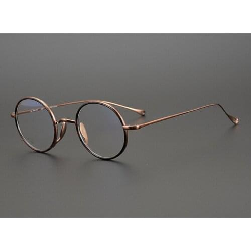 Japanese Handmade John Lennon Small Round Titanium Glasses Frame Men Retro Optical Eyeglasses Myopia Reading Eyewear Oculos