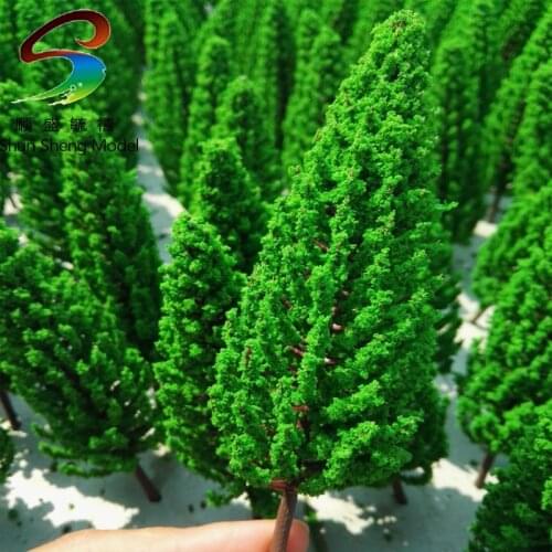 Wholesale -20pcs 14cm Scenery Landscape Train Model Scale Color Trees for model design