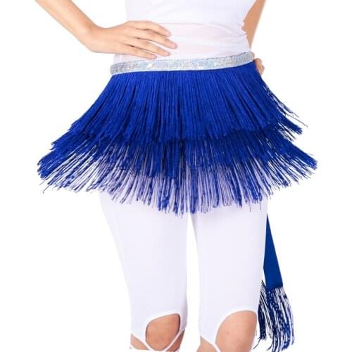 Tassel Dance Waist Scarf Latin Dance Triangle Scarf Belly Dance Hip Scarf Belly Dance Scarf Sequined Fringed Beach Wrap Skirt