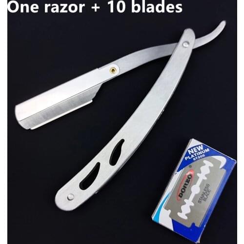 All Metal Material Old-Fashioned Manual Foldable Razor Razor Shaver Hairdressing Squeegee Barber Knife