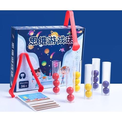 Clip Beads Test Tube Toy Children Logic Concentration Fine Motor Training Game Montessori Teaching Aids Educational Toy NSV