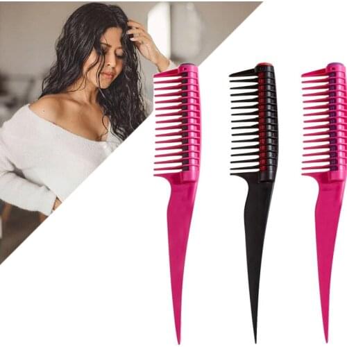 Professional Wide Tooth Hair Comb Removable Rolling Core Brush Dye Salon Coloring Tools Barber Comb DIY Hair Styling Accessories