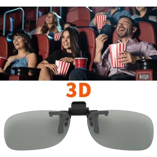 Professional 3D Light Weight Man Woman Clip On Type Passive Circular 3D Glasses Clip For 3D TV Movie Cinema