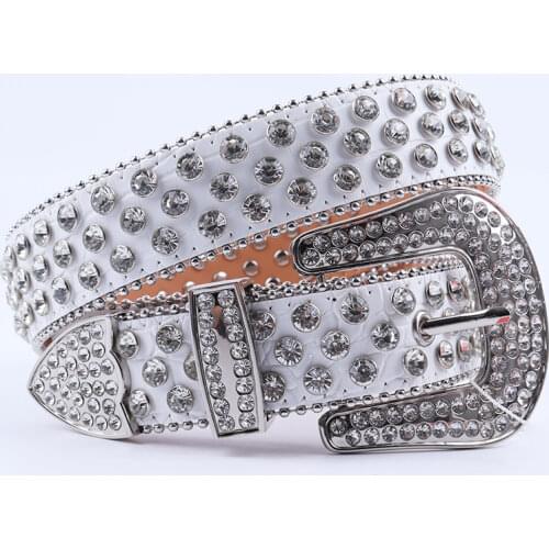 Luxury Goth Belt Crystal Studded Belt Western Cowboy Cowgirl Bling Diamond Studded Belts High Quality Designer Man Woman Belt