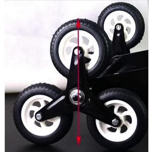 Tripod rubber wheel Mute wheel Baggage Cart wheel for 6 Wheel Foldable Stair Climbing Cart