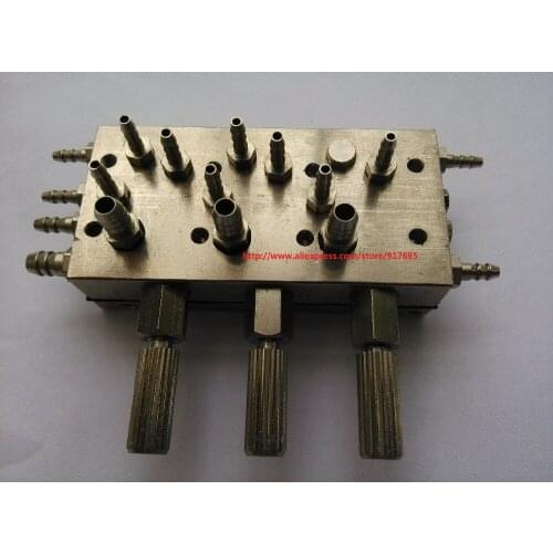 Dental Chairs Triple Diaphragm Valve / Triple Gas Water Control Switch