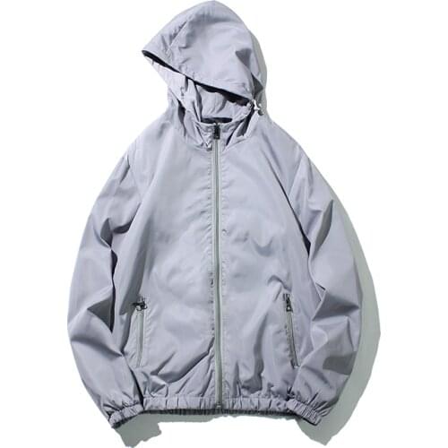 Summer Spring 2020 New Mens Fashion Outerwear Windbreaker Mens Thin Jackets Hooded Casual Sporting Coat Big Size 4XL 5XL 1901