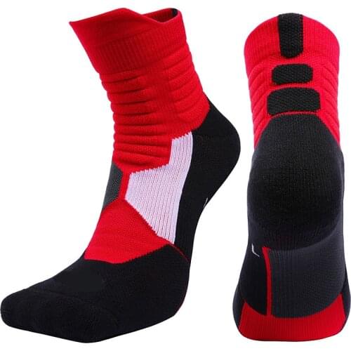 High Quality New Men Outdoor Sports Elite Basketball Socks Men Cycling Socks Compression Socks Cotton Towel Bottom Mens socks