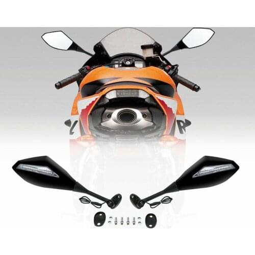 Motorcycle Rearview Mirrors LED Turn Signals For Honda CBR600RR 2003-2016 CBR1000RR 2004-07