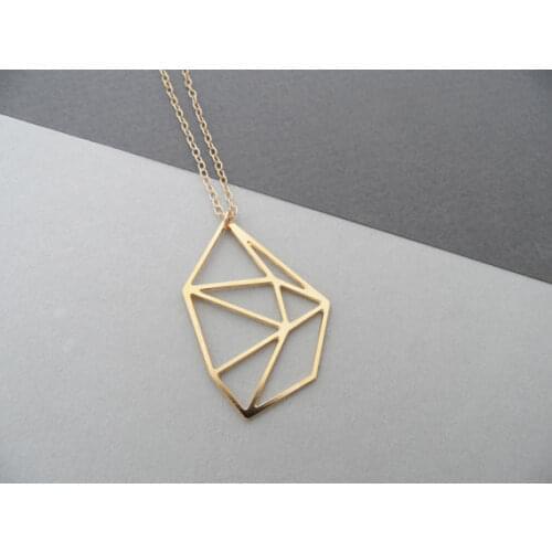 New Trendy Gold And Silver Personalized Contracted Geometric Necklace Hunger Games Pendant Necklace Women Best Friend