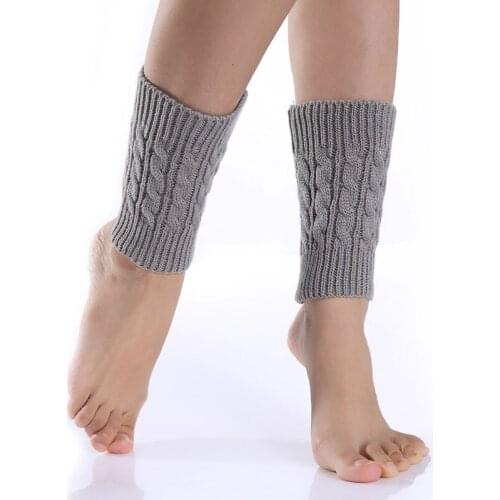 1pair Sexy Women Ladies Leg Warmers Autumn Winter Warm Foot Boots Socks Hemp Flowers Knit Toppers Boot Short Sock Cuffs NIN668