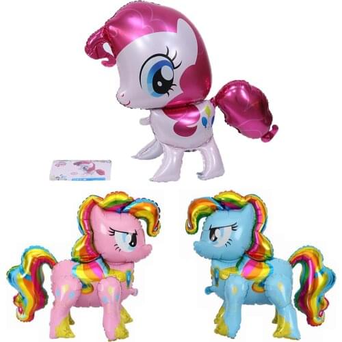 1pc Giant Unicorn Baby Shower Party Decorations 3D Animal Foil Balloons Girls Happy Birthday Decor Kids Supplies Helium Globos