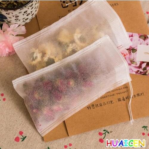 100Pcs/Lot Empty Non-woven fabric Tea Bags With String Herb Loose Teabags 16*21cm