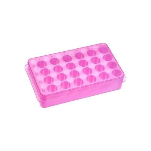2 Pcs 2 Kind of Tube Rack Polypropylene 24-Well Mulberry for 0.5ml, 1.5ml