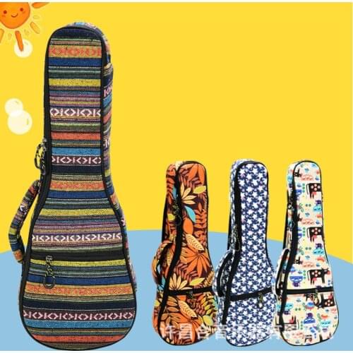 23 Inch Portable Cotton Nylon Padded Bass Guitar Gig Bag Ukulele Case Box Guitarra Cover Backpack With Double Strap