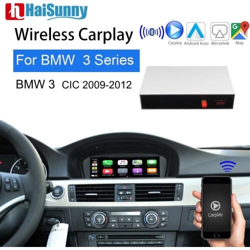 Wireless IOS Carplay For BMW CIC 320i 325i 328i 3Series 2009-2012 Support Smart Multimedia Video Screen Android Auto Navigation