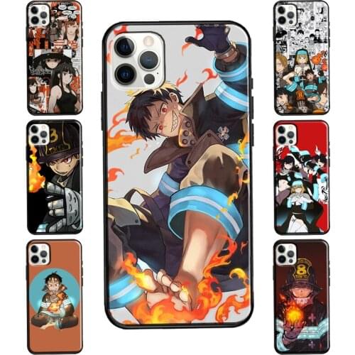 Fire Force Anime For iPhone 12 mini 11 Pro Max Case For iPhone XR X XS Max 5S 6S 7 8 Plus SE 2020 Coque