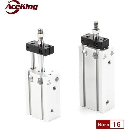 Cuk16-5-10-15/20/25/30/35/40/45smc rod free mounting cylinder CDUK without rotation Pneumatic small cylinder with guide rod