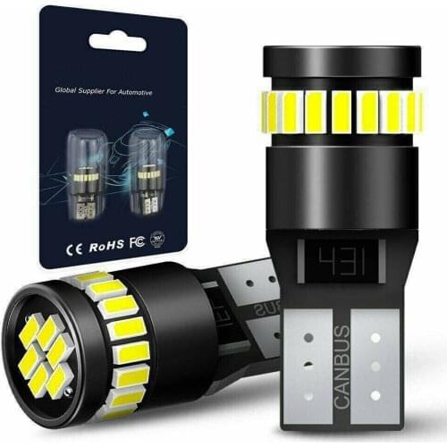 DC 12V 1 Pair T10 501 194 W5W SMD 24 LED Car CANBUS Error Free Wedge Light Bulbs White LED Bulbs