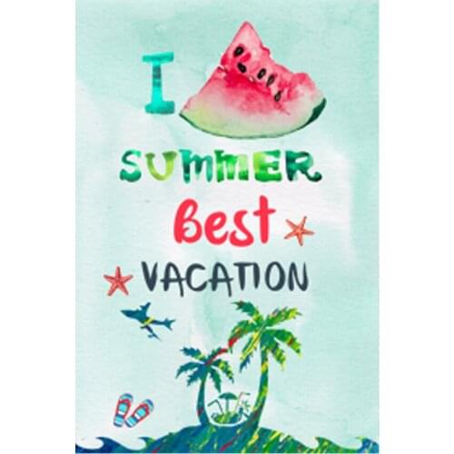 Hello Summer Garden Flag Decorative Outdoor And Indoor Flags 100% Polyester Beach Coconut Tree Designs Pringing Yard Banner