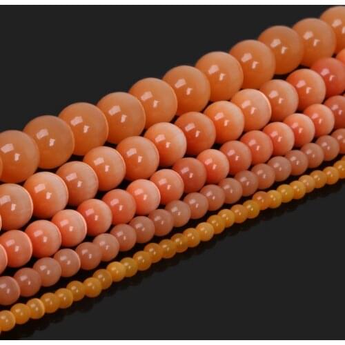 Wholesale A Grade 15"-16"/strand Orange Round Cat Eye Loose Spacer Stone Beads For Jewelry Making Pick Size 4/6/8/10/12MM