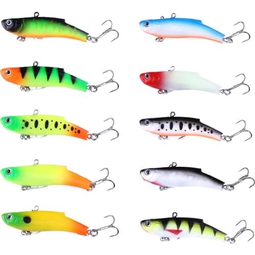 HENGJIA 1PC Soft Wobbler Lead Jig 7cm/17g Head VIB Fishing Lures Shape Hard Bait Pesca Fishing Tackle