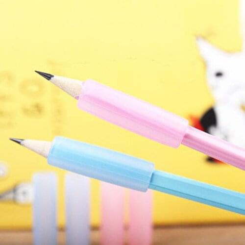 Deli 60pcs silica gel soft pencil grip for school kids student to write correctly pencil loop cute office stationery kawaii gift